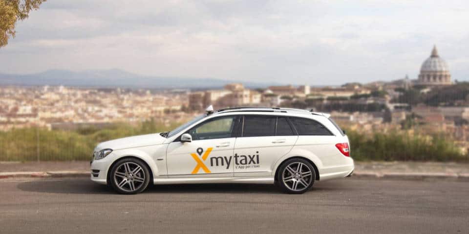 MyTaxi app cab in Rome