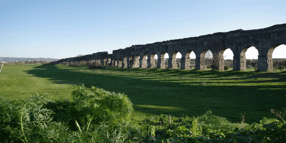 Ancient Park of the Aqueducts in Rome
