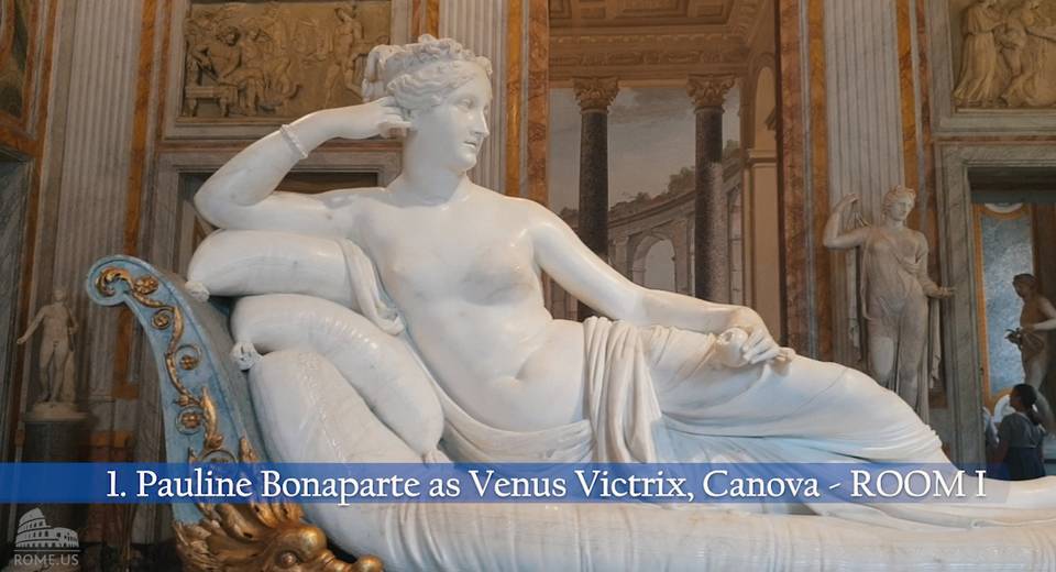 Statue of Pauline Bonaparte in Borghese Gallery