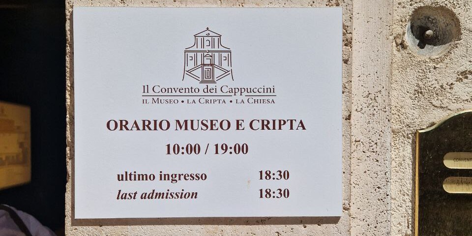 Capuchin crypts bone church in Rome opening hours