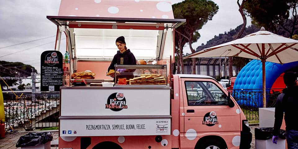 Pizza e Mortazza street food in Rome