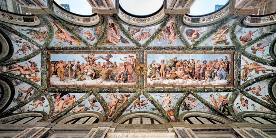 loggia of Cupid and Psyche villa Farnesina in Rome