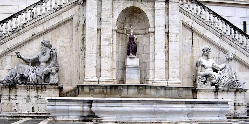 Fontana della Dea on Capitoline square in Rome