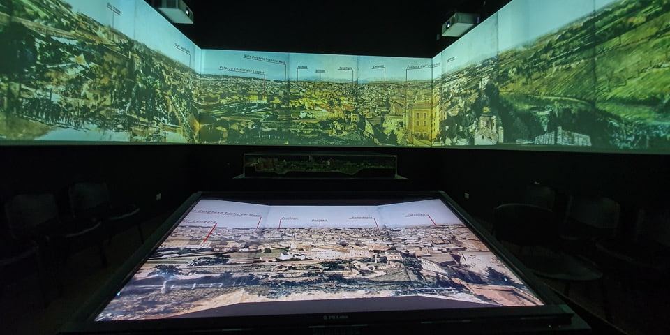 Interactive map reconstructing the 1849 battles for Rome inside the Museum of the Roman Republic