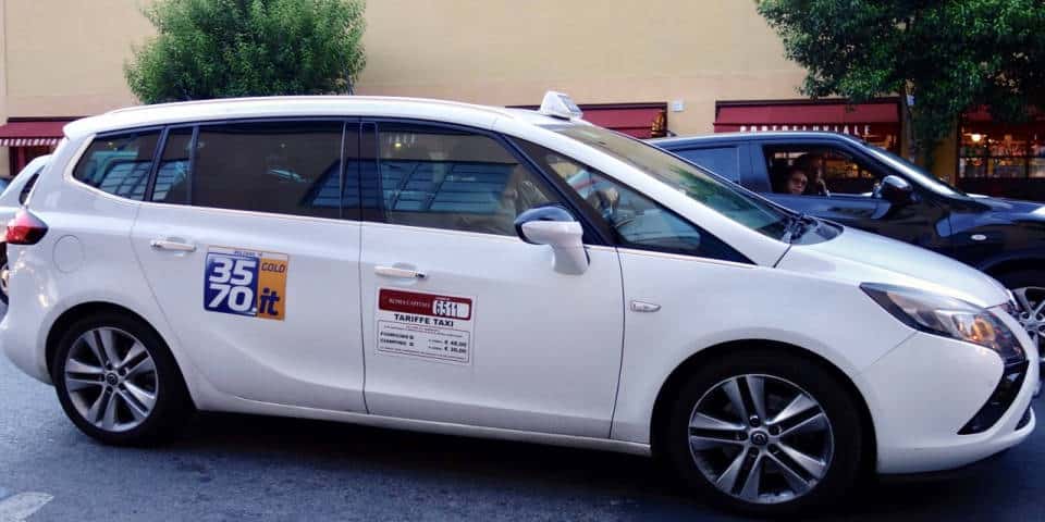 official taxi car in Rome