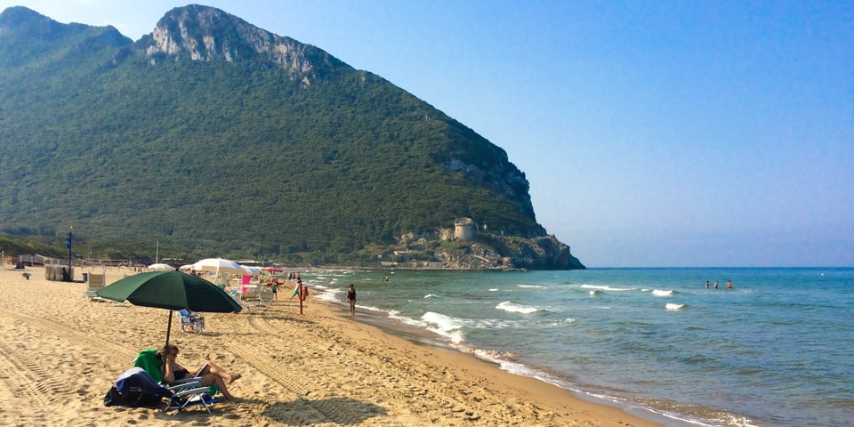 Playa de Sabaudia cerca de Roma