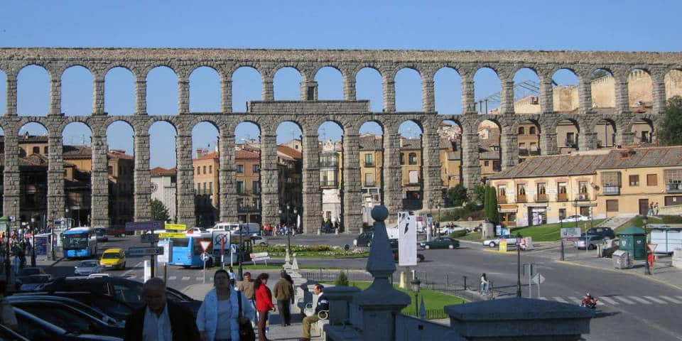Segovia aqueduct in Spain