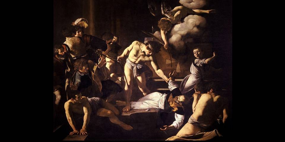 The Martyrdom of Saint Matthew by Caravaggio in The Church of San Luigi dei Francesi Rome