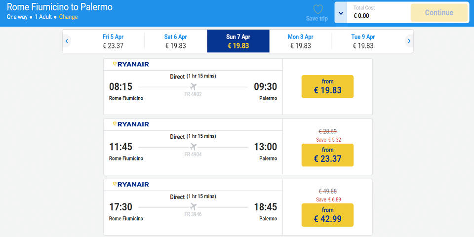 How to Get from Rome to Sicily by plane train on a ferry or car