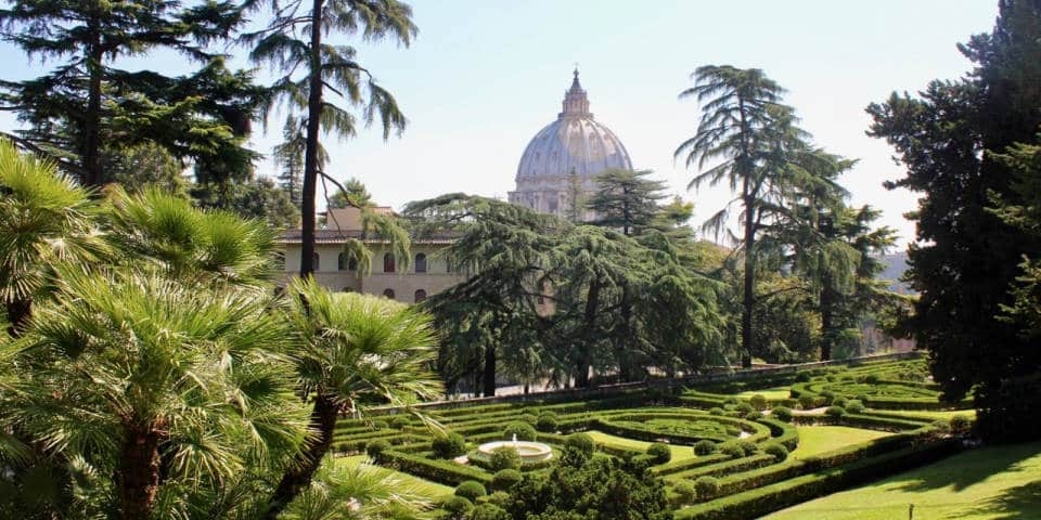 the Vatican gardens