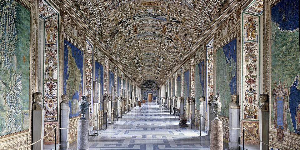 Gallery of Maps in the Vatican Museums in Rome