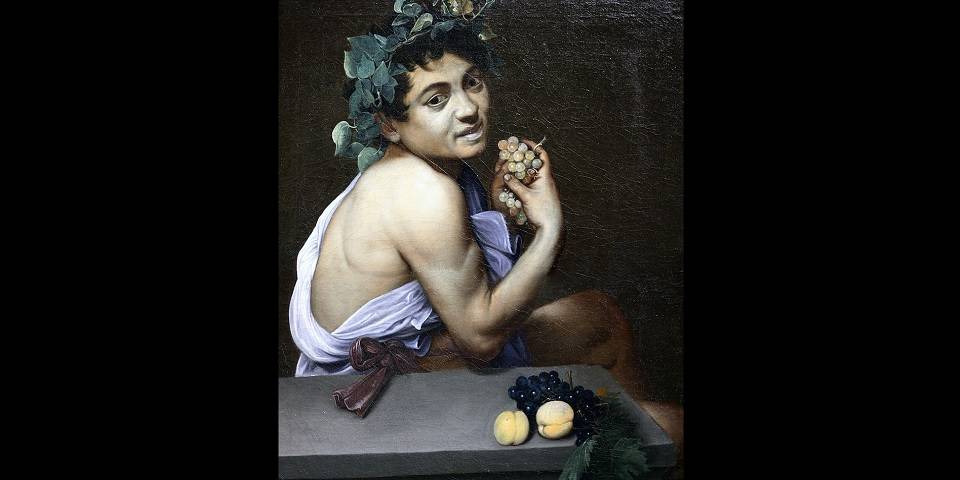 Young sick Bacchus by Caravaggio in Borghese Gallery Rome