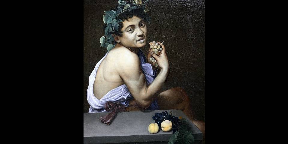 Baco Enfermo por Caravaggio en la Galería Borghese Roma